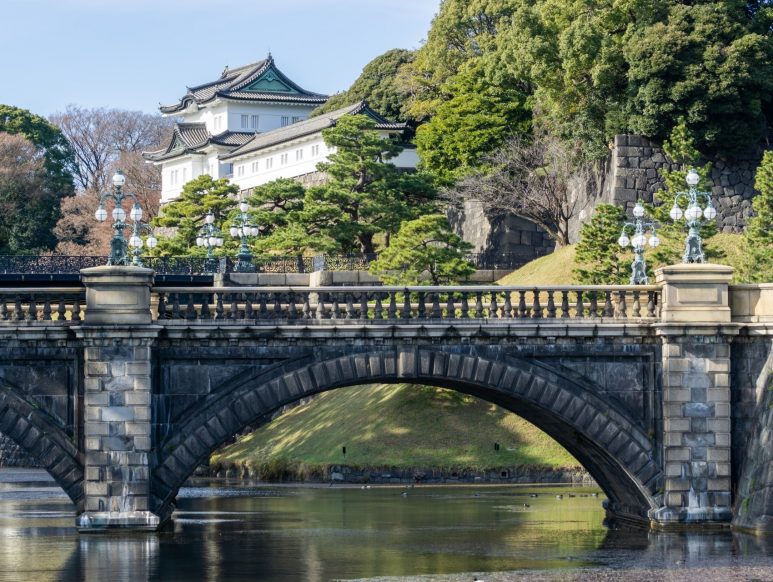 The imperial palace where soon the enthronement ceremony of emperor Naruhito will take place