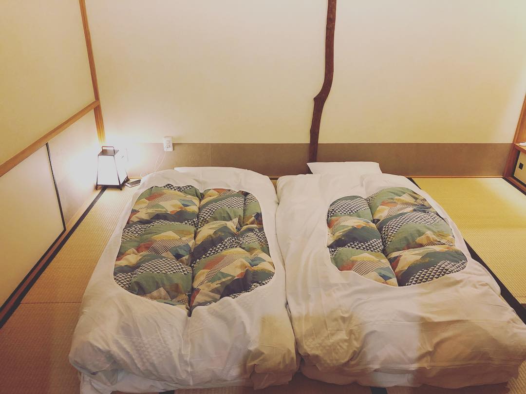 Futon Bed in Kyoto Ryokan Urushitei