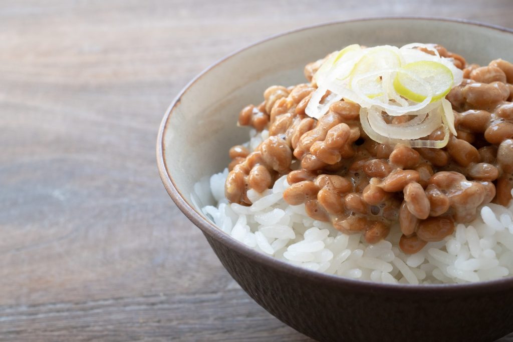 Nastto fermented soybeans a Japanese traditional breakfast