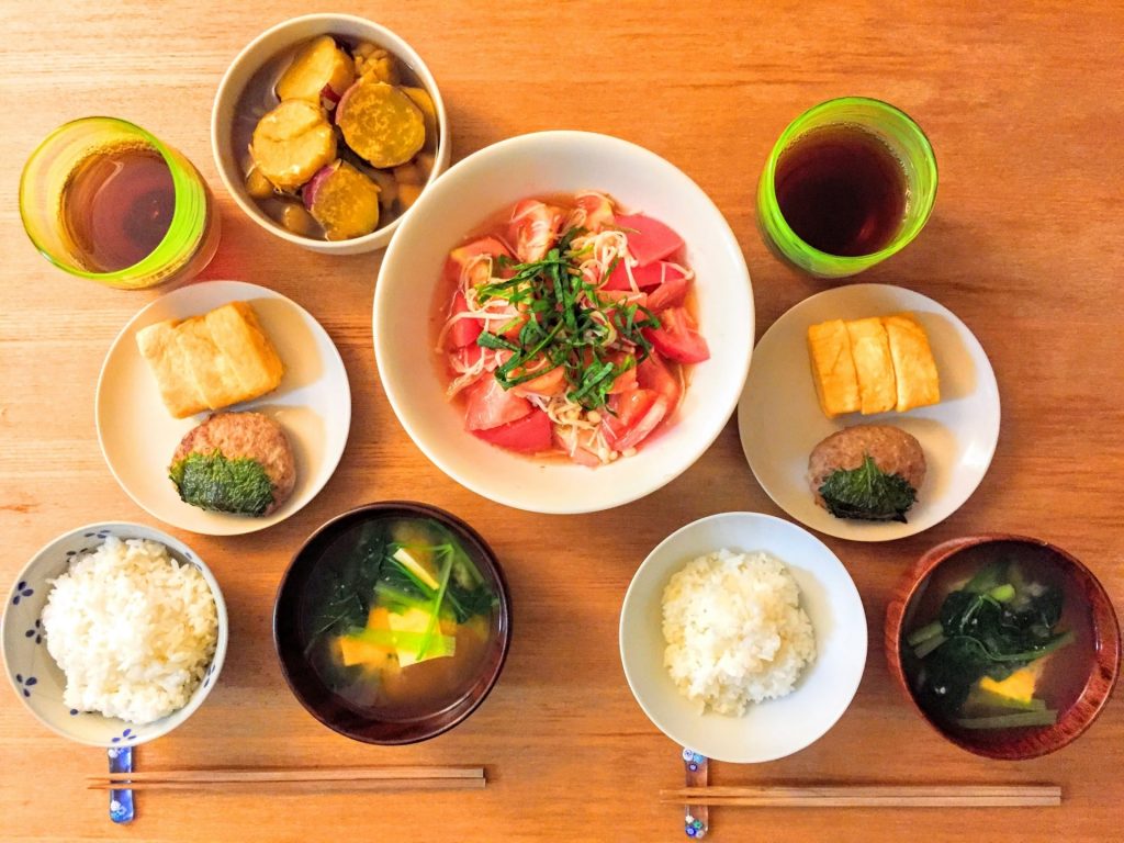 Parts of a traditional Japanese breakfast